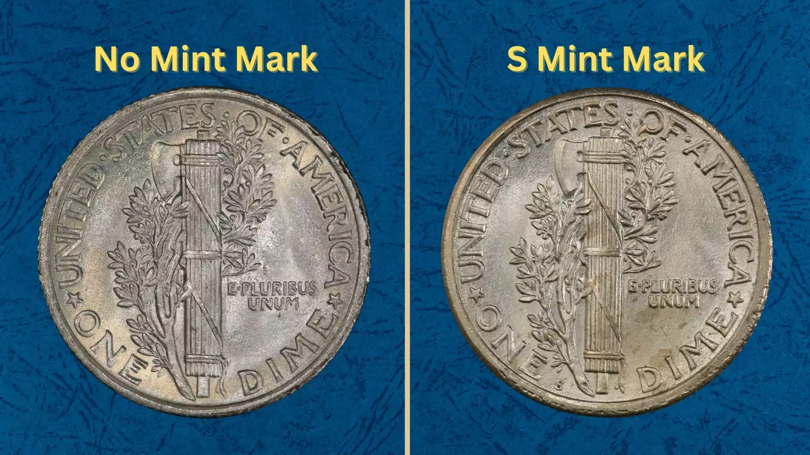 Historical San Francisco Mint circa 1920s or group of 1923 Mercury dimes showing grade spectrum